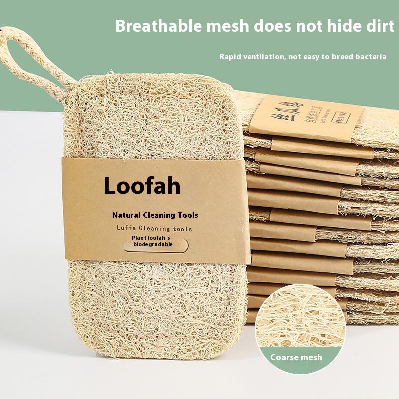 Natural Loofah Scrub Pad 6Pcs  - Dish Brush Bamboo 评论和价格