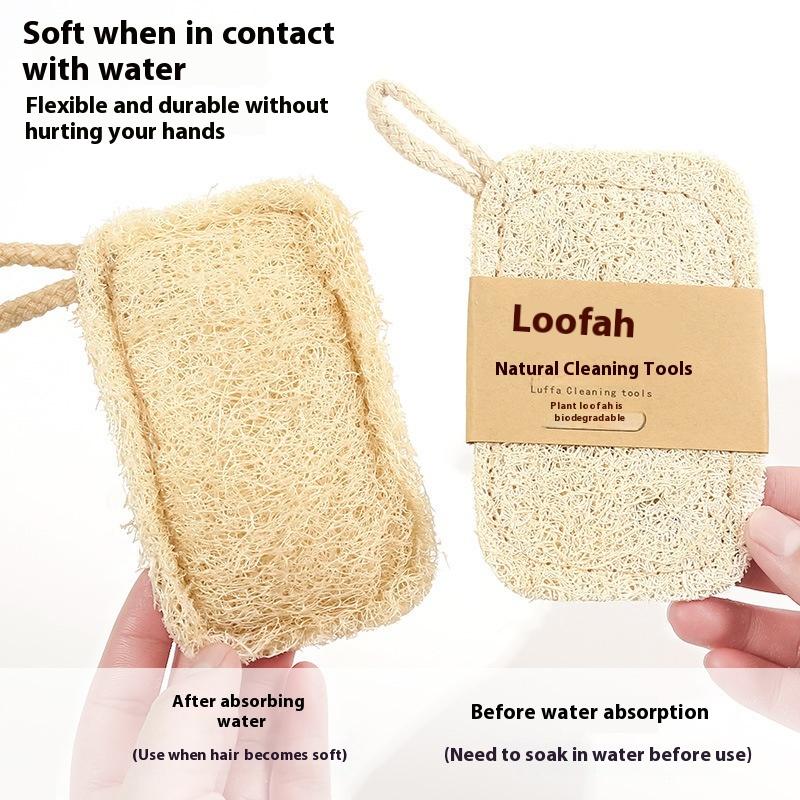 Natural Loofah Scrub Pad 6Pcs  - Dish Brush Bamboo 评论和价格