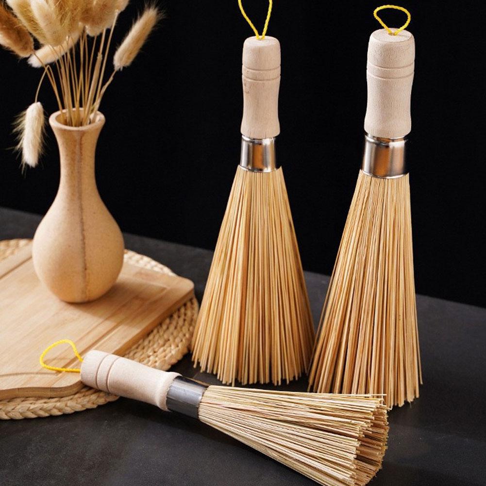 Natural Bamboo Pot Brush Long  - Dish Brush Bamboo 评论和价格