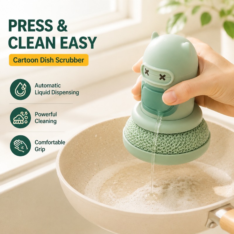 Kitchen Cartoon Press Bottle B - Dish Brush Bamboo 评论和价格
