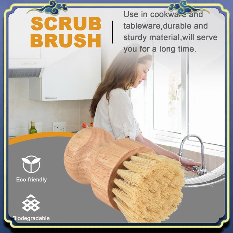 A56P-Bamboo Dish Brush 2Pcs Ba - Dish Brush Bamboo 评论和价格