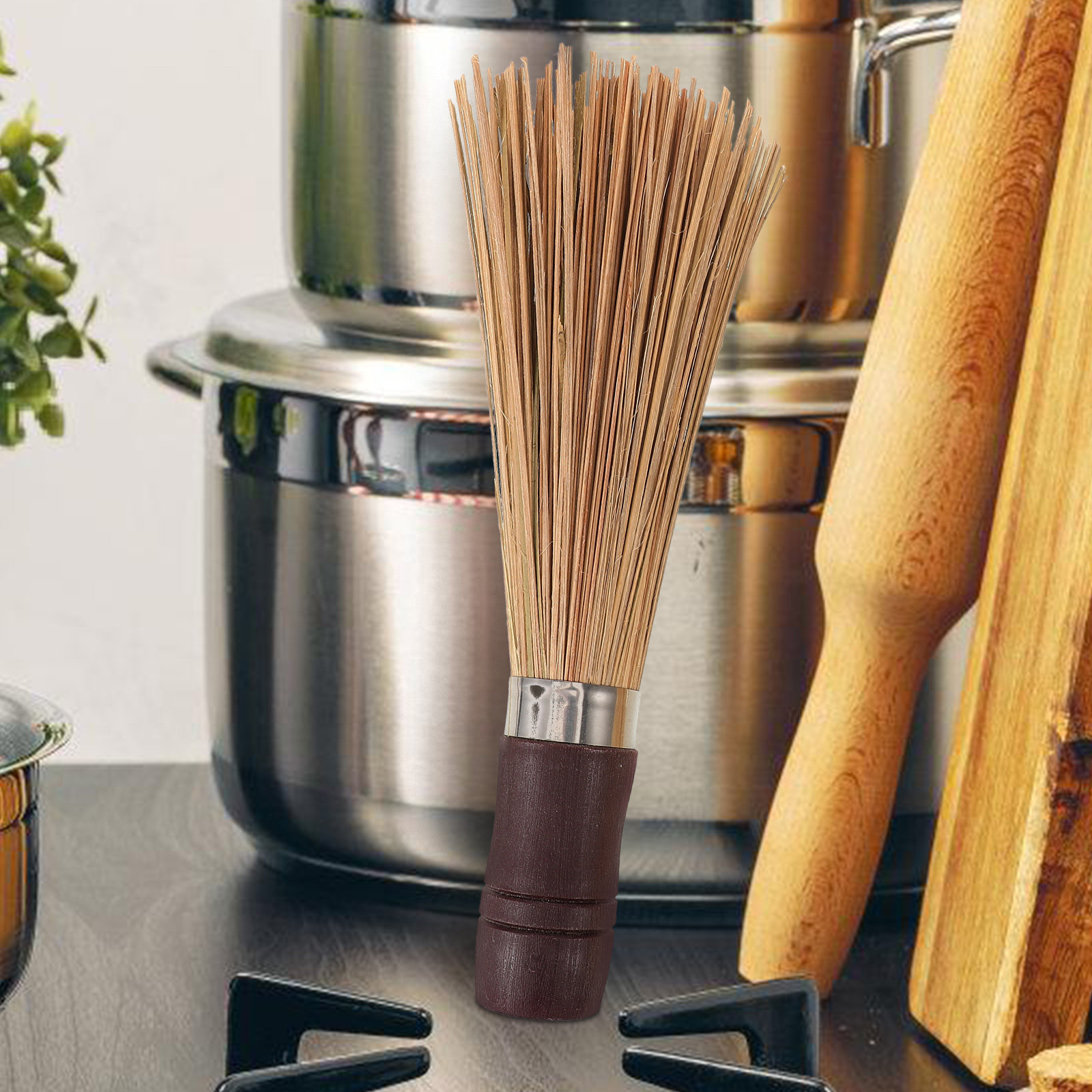 2Pcs Wooden Wok Brush Bamboo K - Dish Brush Bamboo 评论和价格