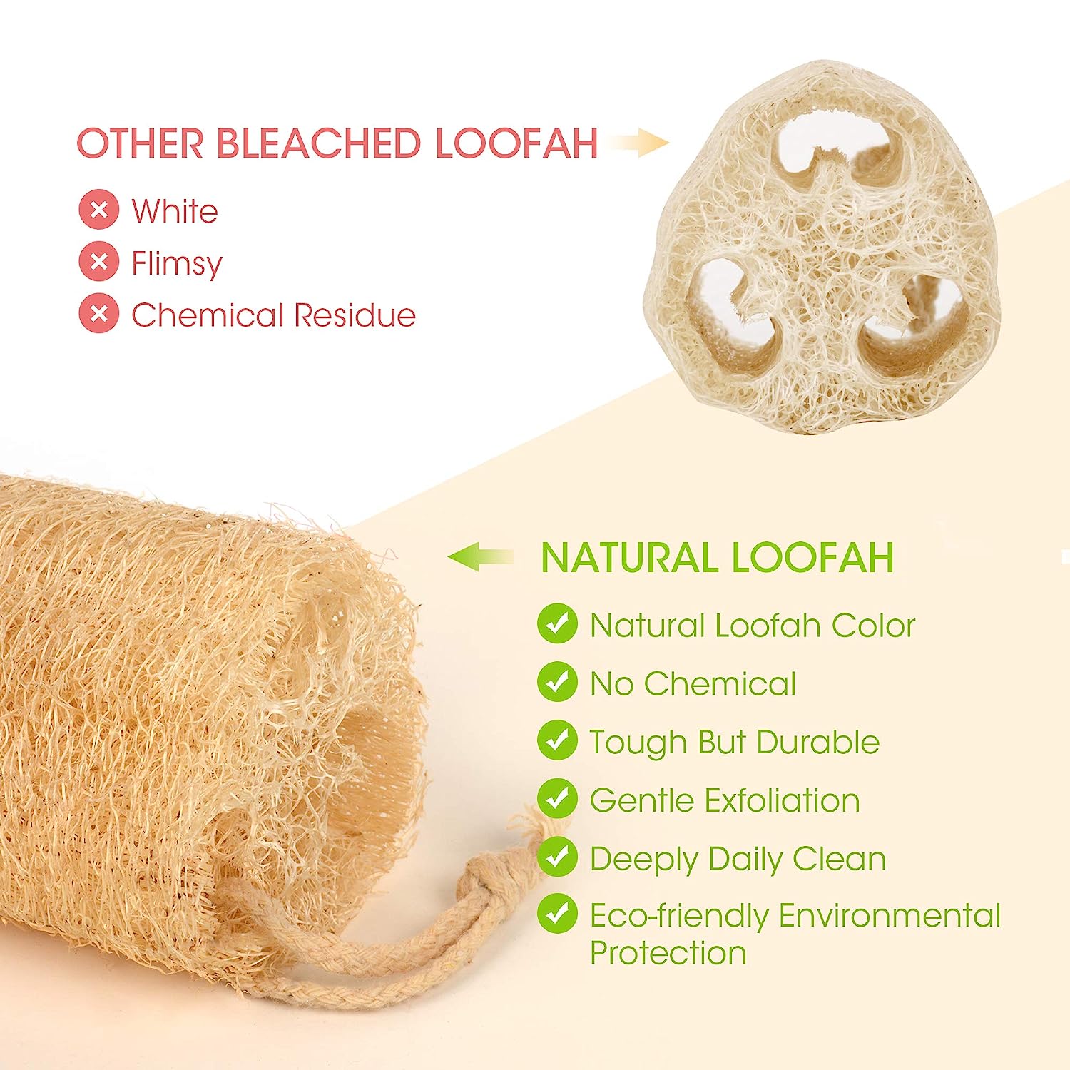 3pcs Full Loofah Natural Exfol - Dish Brush Bamboo 评论和价格